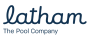 Latham The Pool Company logo showcases the company name in lowercase blue letters, with the tagline "The Pool Company" beneath, reflecting their leadership among swimming pool companies and renowned pool builders.