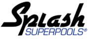 Logo of Splash Superpools with "Splash" in cursive, highlighting expert pool builders.